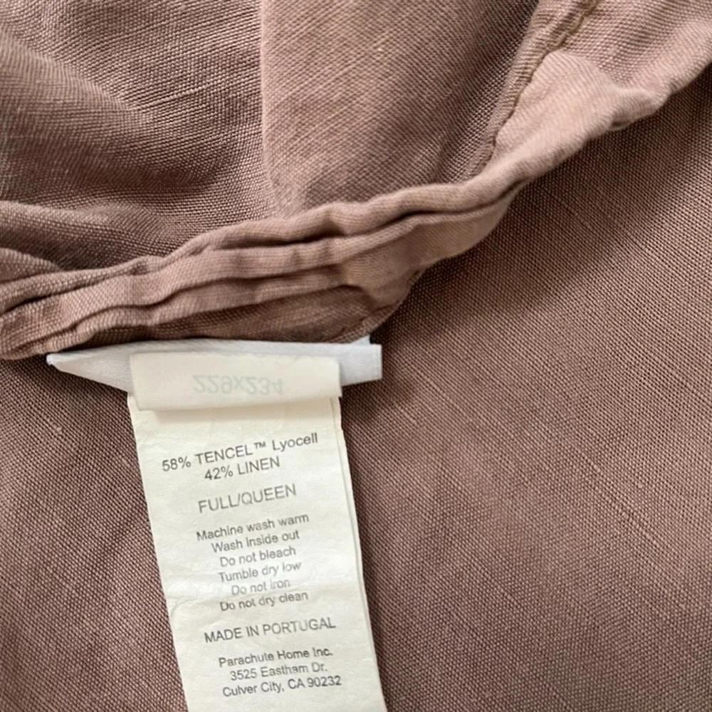 PARACHUTE Linen Blend Queen/ Full Duvet Cover Muted Lilac Color